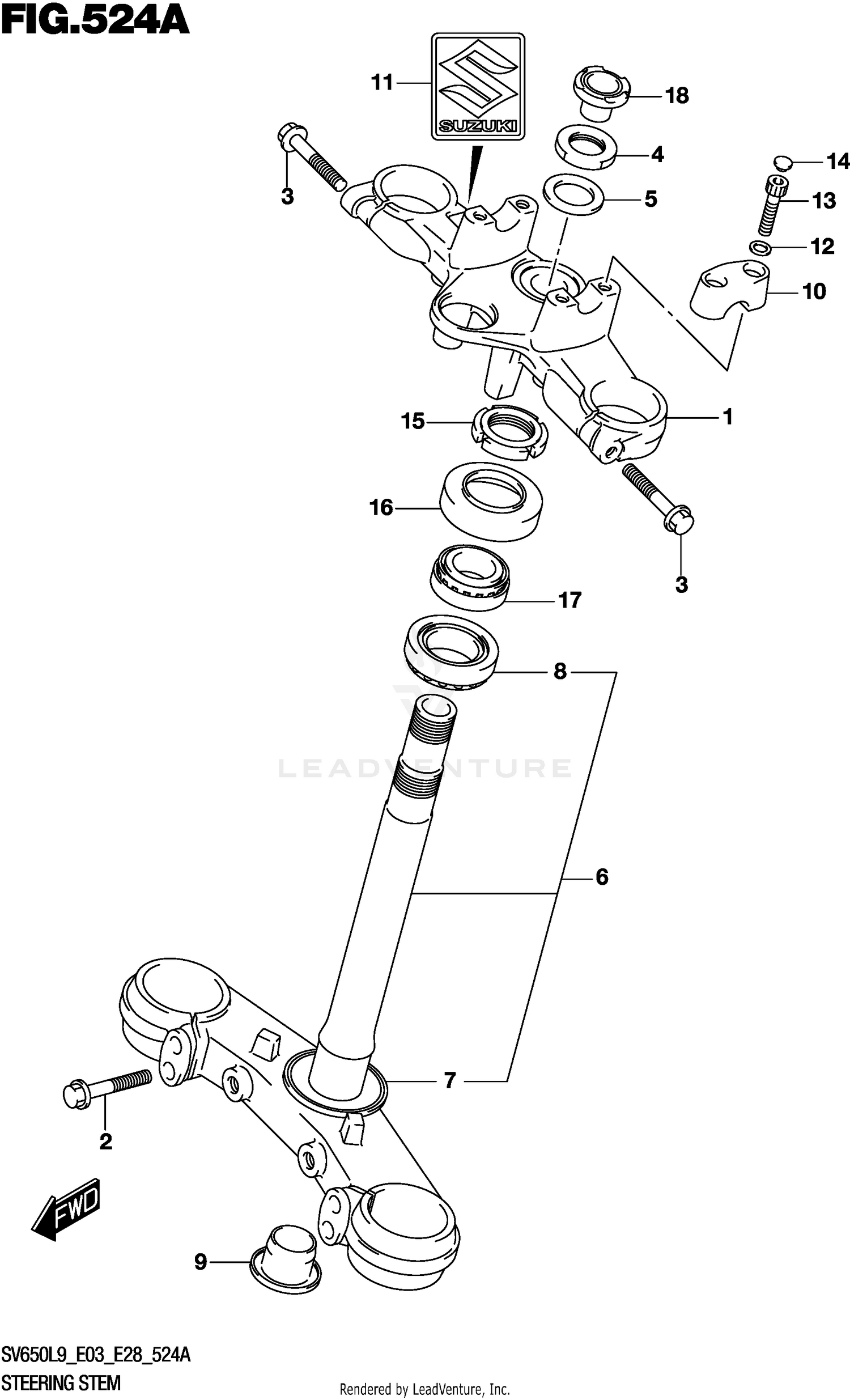 STEERING STEM (SV650L9 E03)