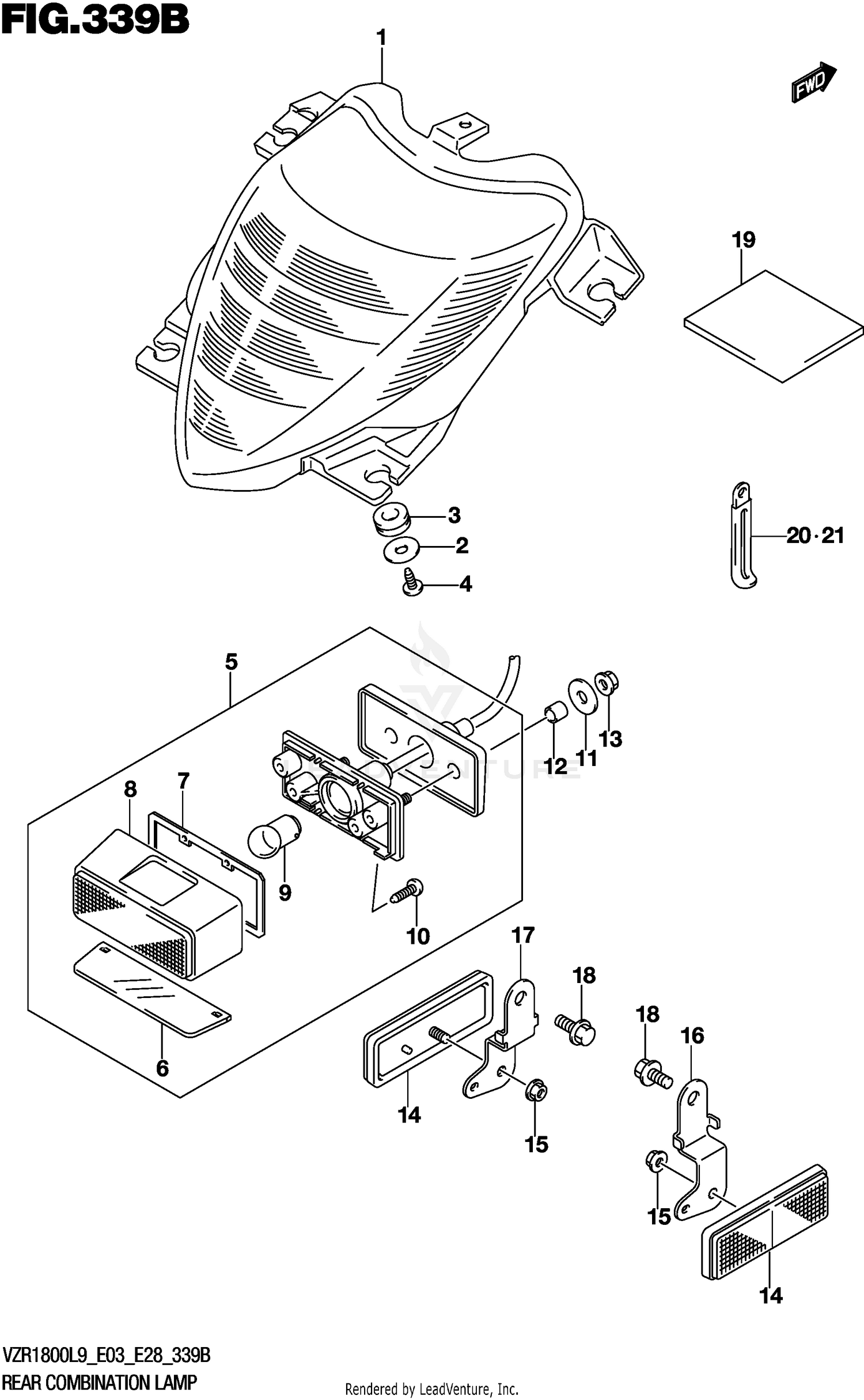 REAR COMBINATION LAMP (VZR1800BZL9 E03)