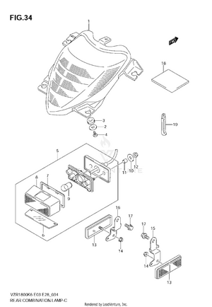 Rear Combination Lamp (vzr1800k6/k7) Schematic