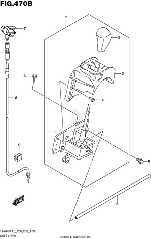 Shift Lever (lt-a400fl6 P33) Schematic