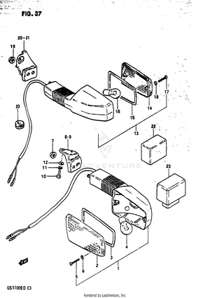 Turn Signal Lamp (gs1100esd) Schematic