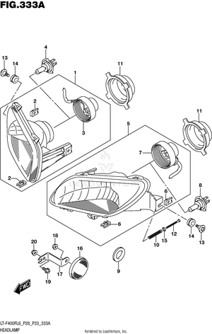 Headlamp (lt-f400fl6 P28) Schematic