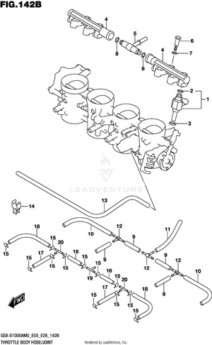 Throttle Body Hose/joint (e33) Schematic