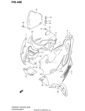 Cowling Body (model K3) Schematic