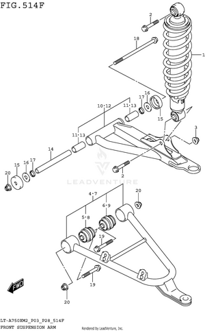 Front Suspension Arm (lt-a750xpm2 P33) Schematic