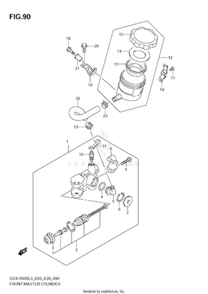 Front Master Cylinder Schematic
