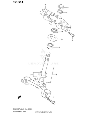 Steering Stem (model K3) Schematic