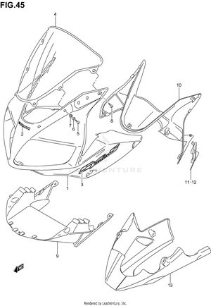 Cowling Body (sv1000sk3/sk4) Schematic