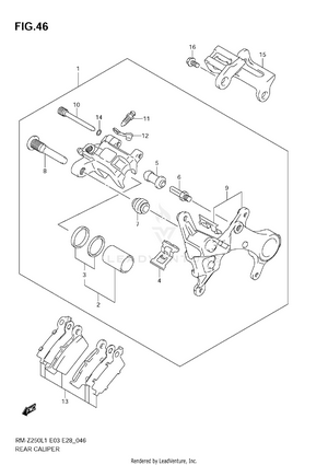 Rear Caliper Schematic