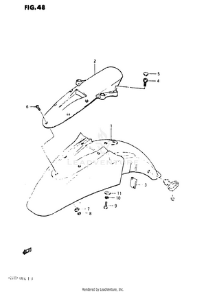 Front Fender (gs1150es3/ese/esf) Schematic