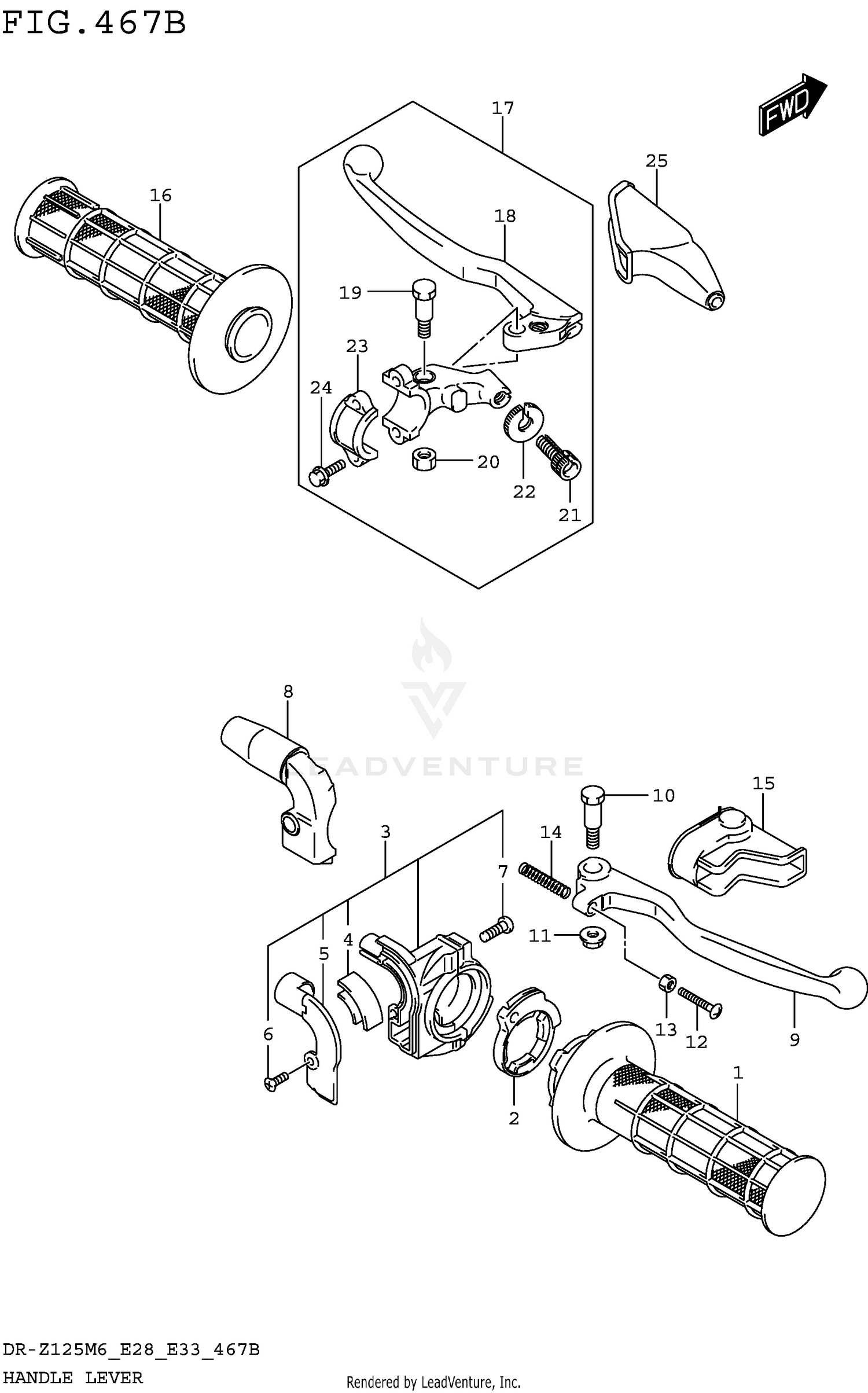 HANDLE LEVER (DR-Z125L)