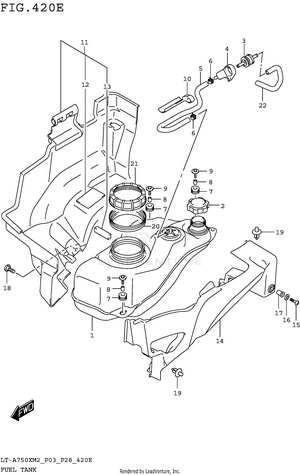 Fuel Tank (lt-a750xpm2 P28) Schematic