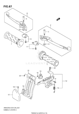 Handle Lever (model K6/k7/k8) Schematic
