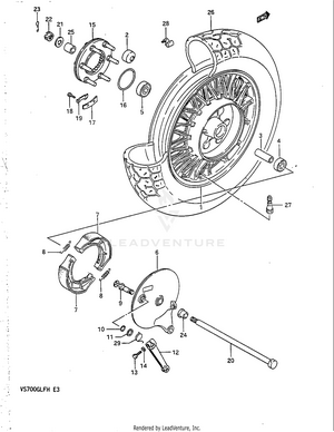 Rear Wheel (vs700glefg/glepg) Schematic