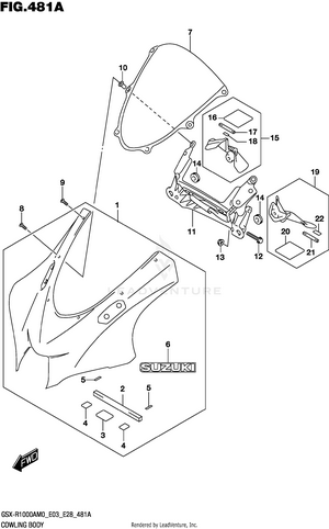 Cowling Body (gsx-r1000a) Schematic