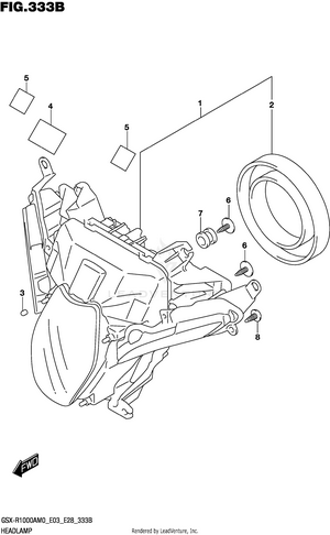 Headlamp (gsx-r1000ra,gsx-r1000rza) Schematic