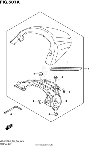 Seat Tail Box (for Bbd)  (vzr1800bzl6 E28) Schematic
