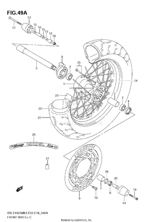 Front Wheel (model K7/k8) Schematic