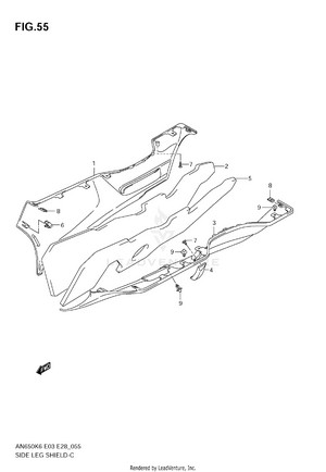 Side Leg Shield (model K6) Schematic