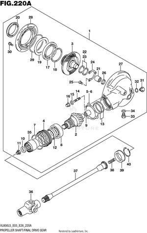 Propeller Shaft/final Drive Gear (vl800l5 E03) Schematic