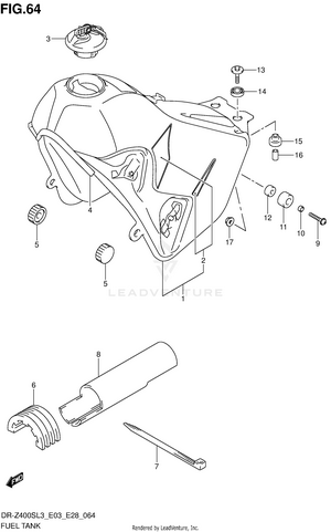 Fuel Tank (dr-z400sl3 E33) Schematic