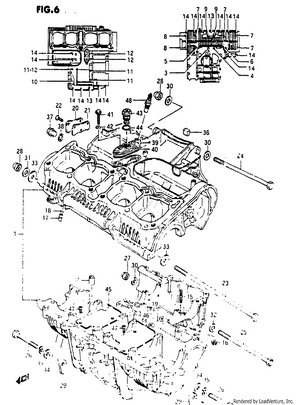 Crankcase (gs1150es3/ese E.no.102248-/model F/f2/g) Schematic