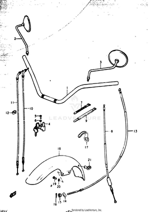 Handlebar - Front Fender Schematic