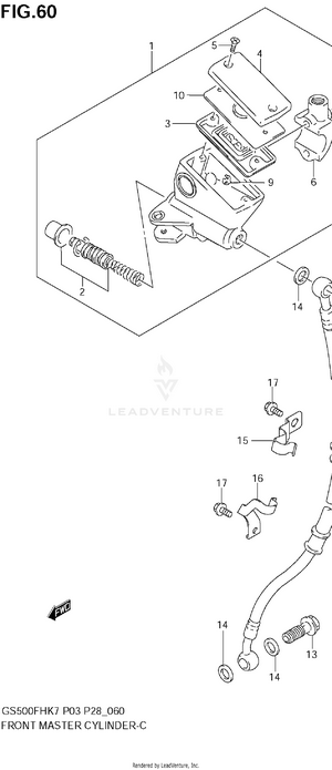 Front Master Cylinder (gs500f) Schematic