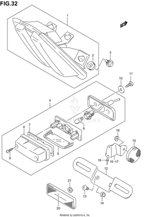 Tail Lamp (sv1000sk3/sk4) Schematic
