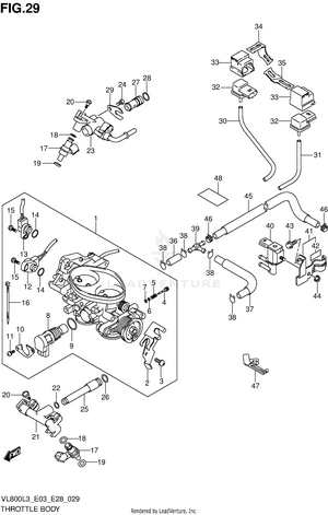 Throttle Body (vl800l3 E33) Schematic