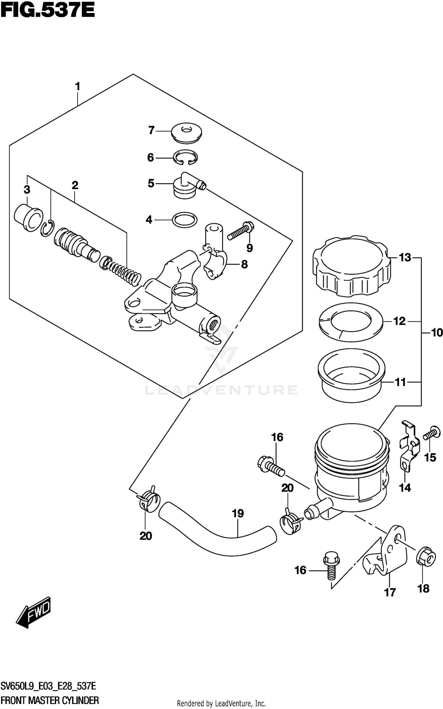 FRONT MASTER CYLINDER (SV650XAL9 E28)