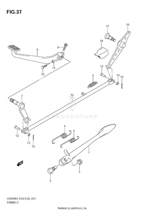 Stand - Rear Brake Schematic