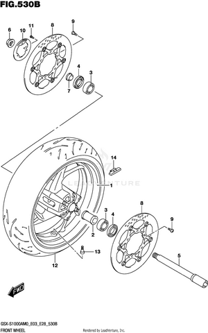 Front Wheel (gsx-s1000a) Schematic