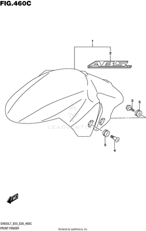 Front Fender (sv650al7 E28) Schematic
