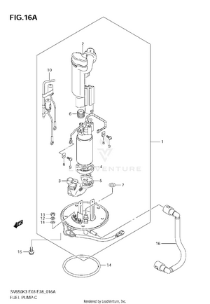 Fuel Pump (model K5/k6/k7) Schematic