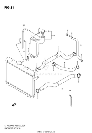 Radiator Hose Schematic
