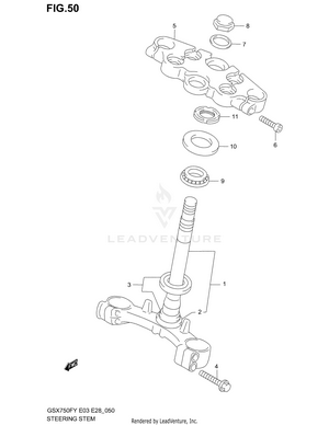 Steering Stem (model W/x/y/k1/k2) Schematic