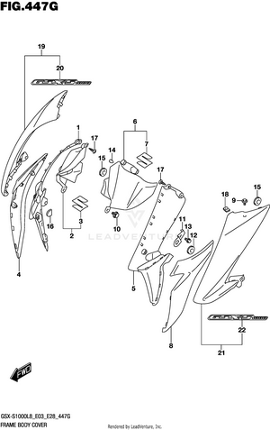 Frame Body Cover (gsx-s1000al8 E33) Schematic
