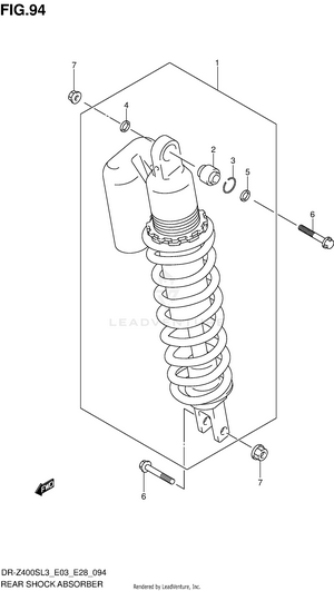 Rear Shock Absorber (dr-z400sl3 E28) Schematic