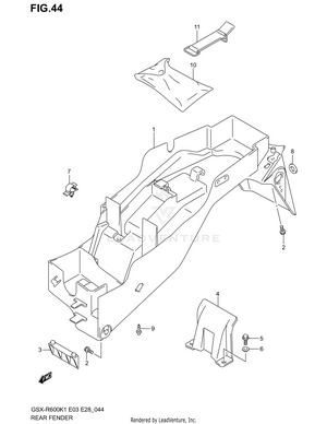 Rear Fender Schematic
