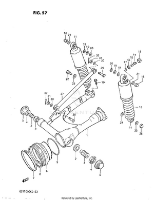 Rear Swinging Arm Schematic