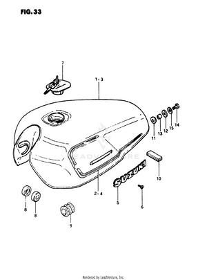 Fuel Tank (gs1100ex) Schematic