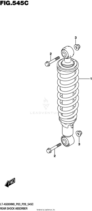 Rear Shock Absorber (lt-a500xm0 P33) Schematic