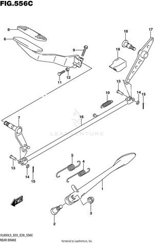 Rear Brake (vl800tl5 E03) Schematic