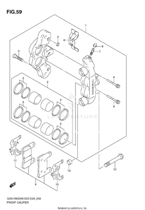 Front Caliper Schematic