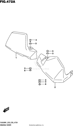 Knuckle Cover (dl650xa) Schematic