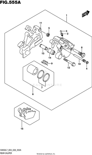 Rear Caliper Schematic
