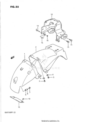 Rear Fender Schematic