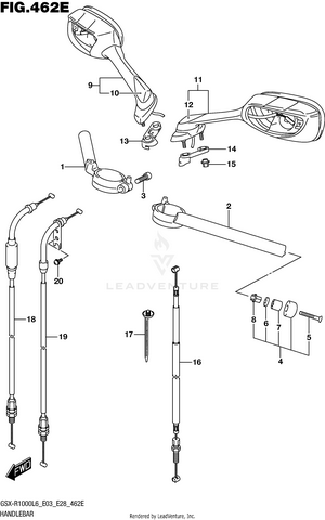 Handlebar (gsx-r1000al6 E33) Schematic