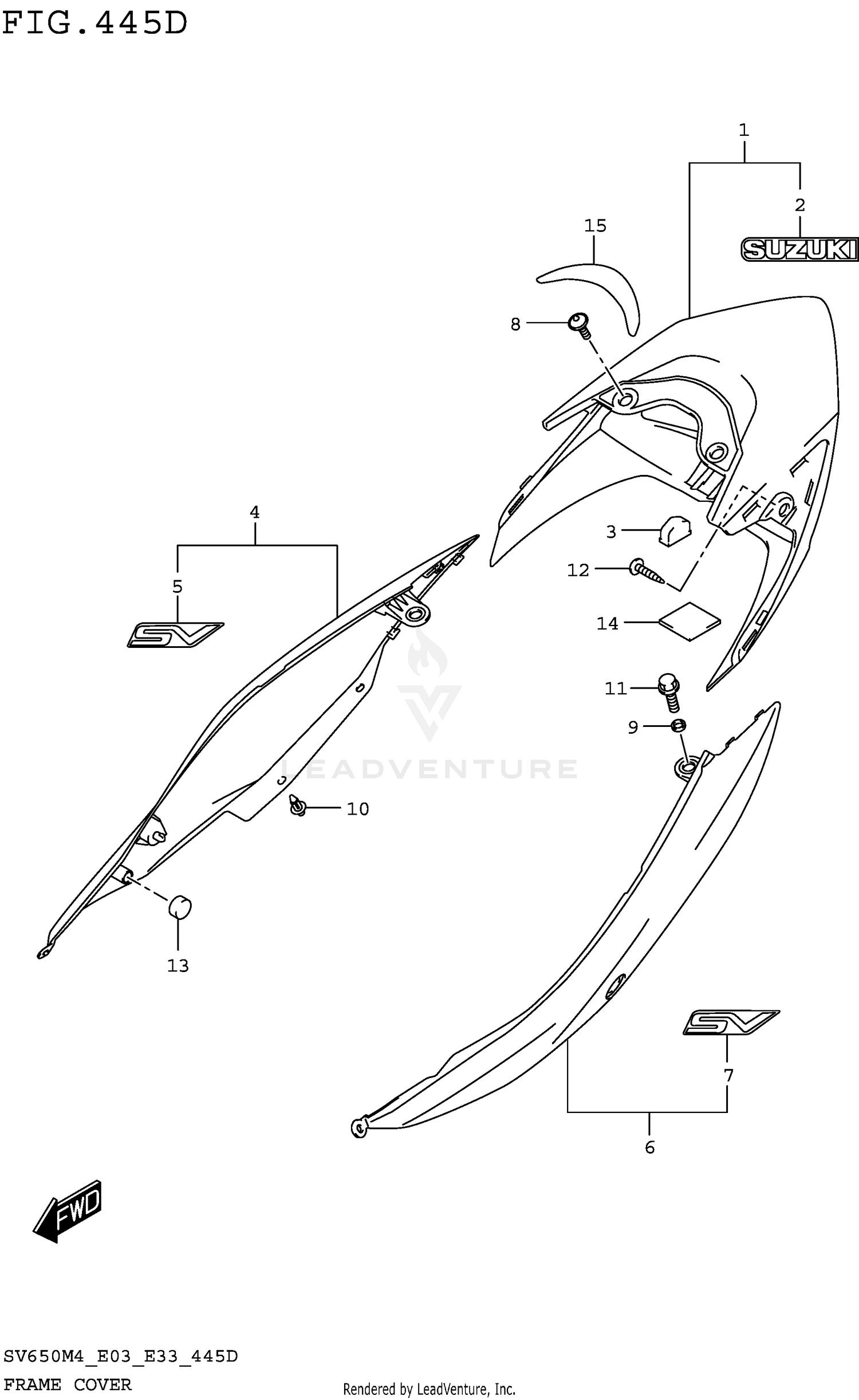 FRAME COVER (SV650AM4 E33)